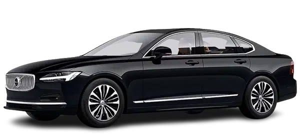 Black Volvo S90 executive sedan