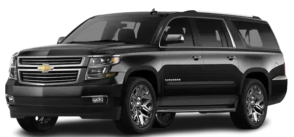 Black Chevrolet Suburban full-size SUV